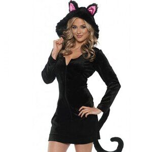 Black Cat Mini Dress Adult Costume (Small 4-6)